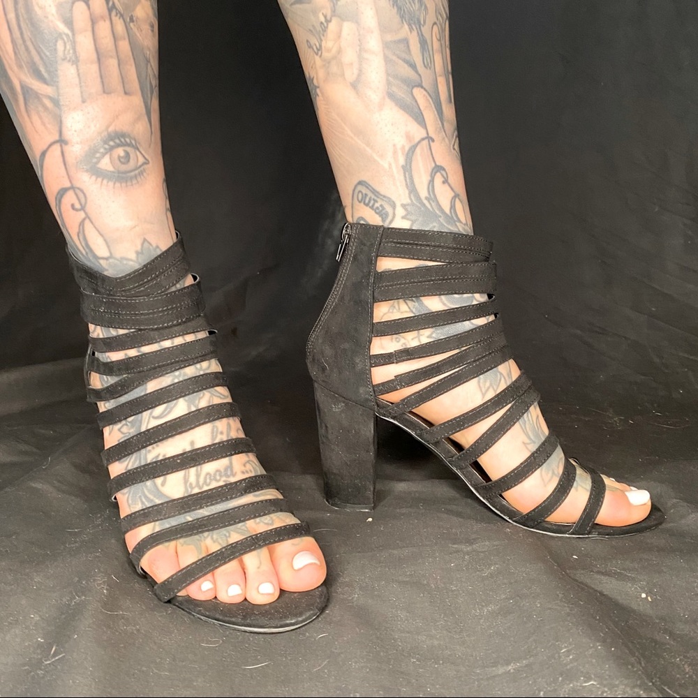 Black Heeled Sandals